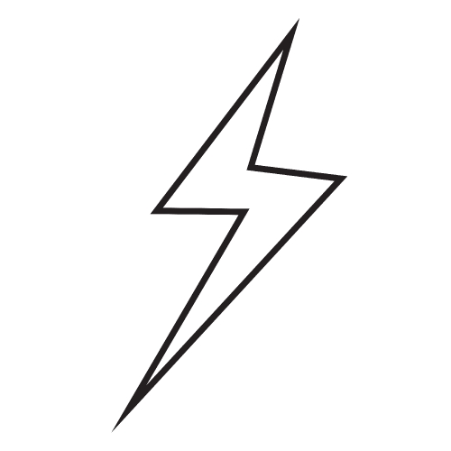 Lightning icon flat design 