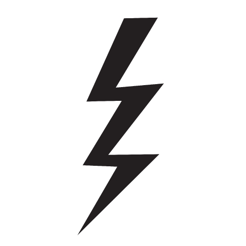 Lightning icon flat design 