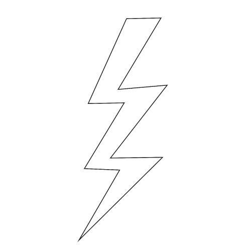 Lightning icon flat design 