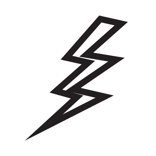 Lightning icon flat design 