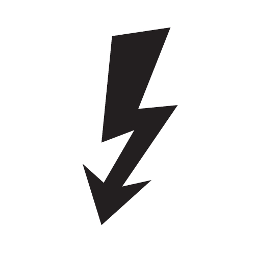 Lightning icon flat design 