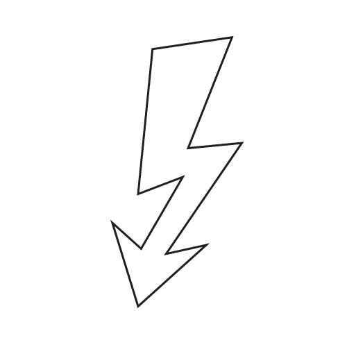 Lightning icon flat design 