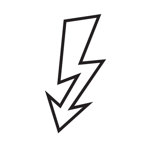 Lightning icon flat design 