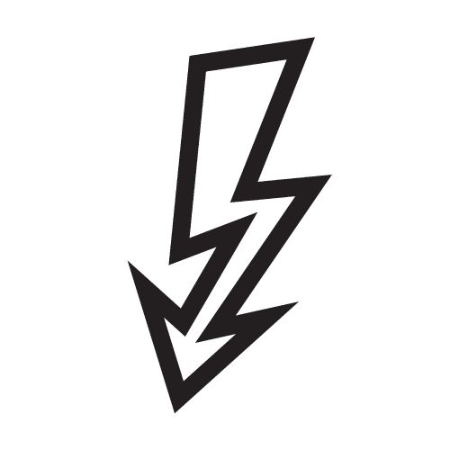 Lightning icon flat design 