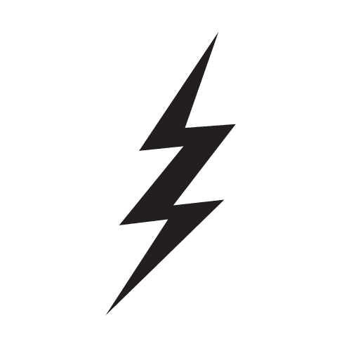 Lightning icon flat design 