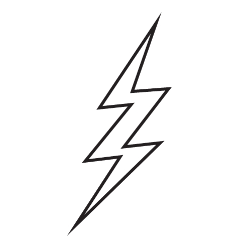 Lightning icon flat design 