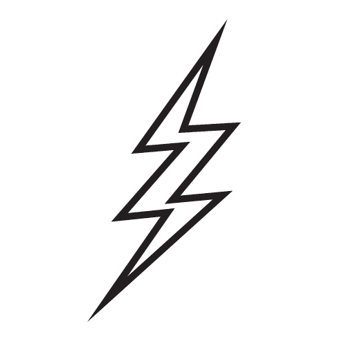 Lightning icon flat design 