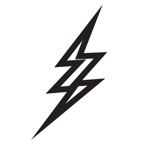 Lightning icon flat design 