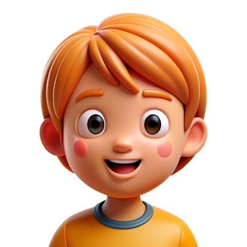 Little boy faces children avatar people icon character cartoon