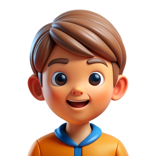 Little boy faces children avatar people icon character cartoon