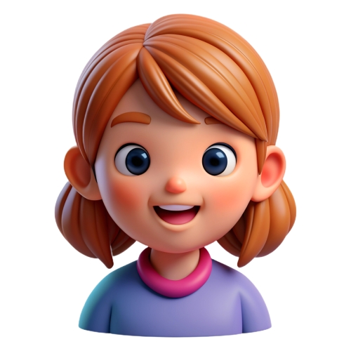 Little girl faces children avatar people icon character cartoon