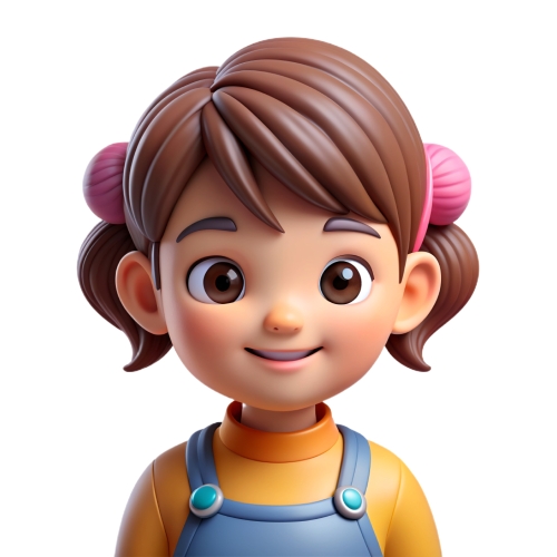 Little girl faces children avatar people icon character cartoon