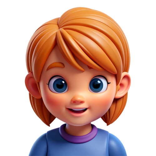 Little girl faces children avatar people icon character cartoon