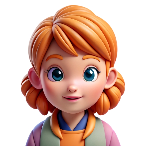 Little girl faces children avatar people icon character cartoon