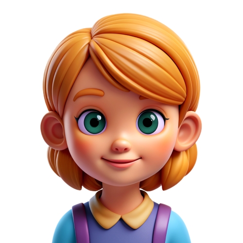 Little girl faces children avatar people icon character cartoon
