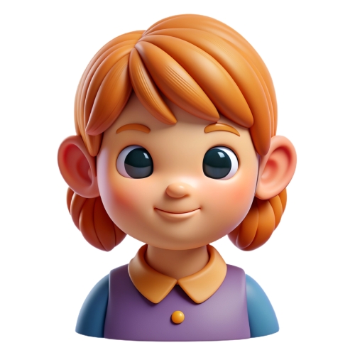 Little girl faces children avatar people icon character cartoon