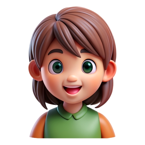 Little girl faces children avatar people icon character cartoon