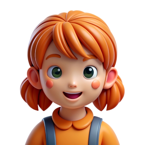 Little girl faces children avatar people icon character cartoon