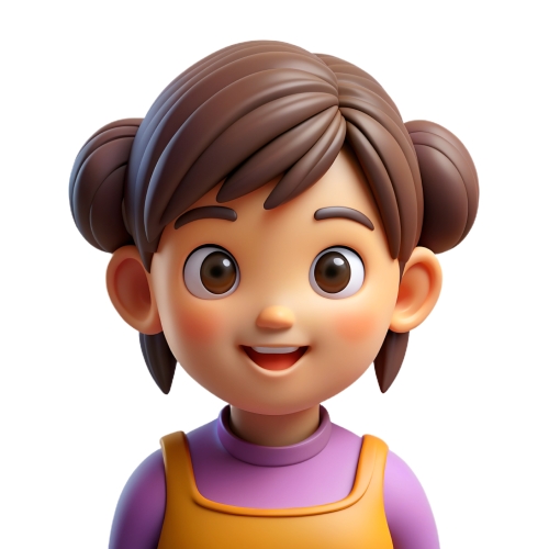 Little girl faces children avatar people icon character cartoon