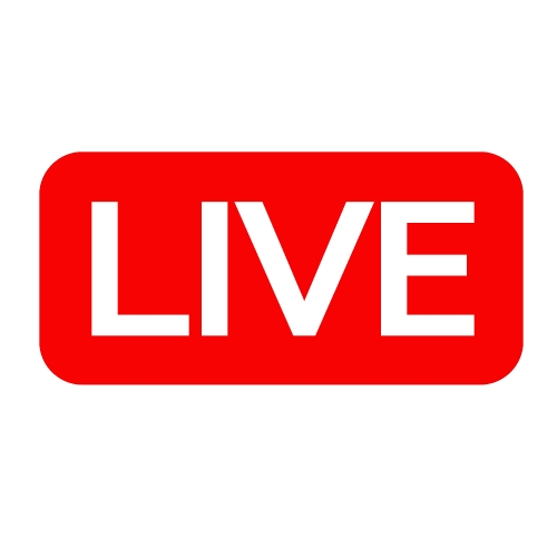 Live Streaming online sign vector design