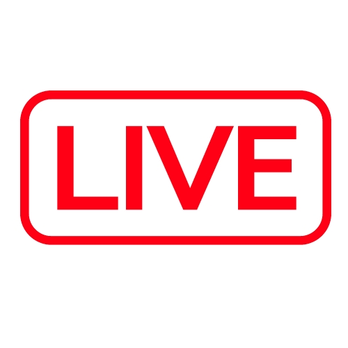 Live Streaming online sign vector design