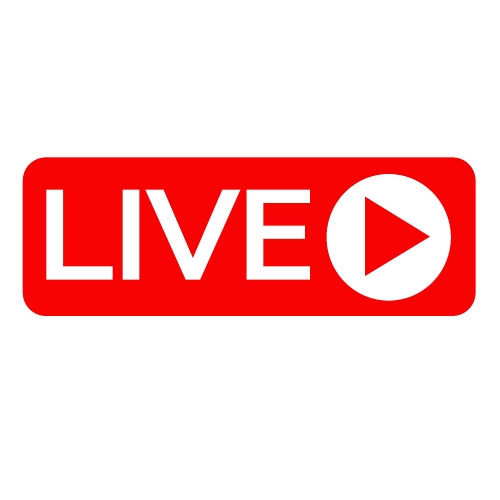 Live Streaming online sign vector design