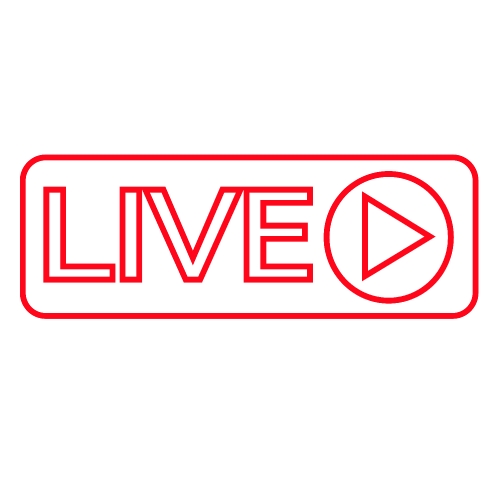 Live Streaming online sign vector design