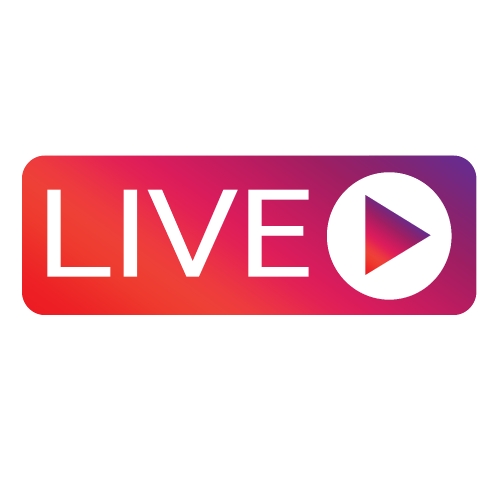 Live Streaming online sign vector design