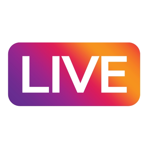 Live Streaming online sign vector design