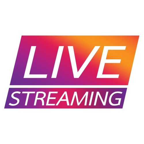 Live Streaming online sign vector design