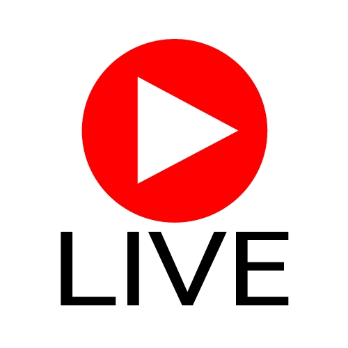 Live Streaming online sign vector design