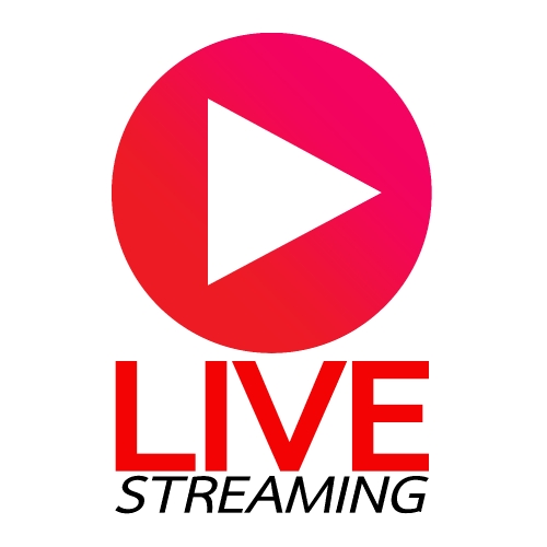 Live Streaming online sign vector design