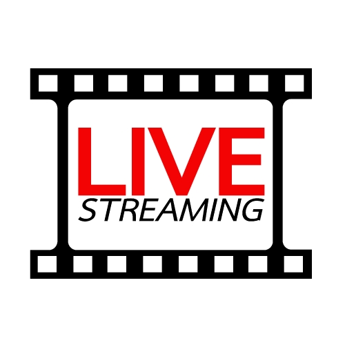 Live Streaming online sign vector design