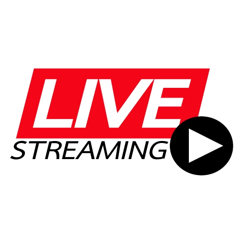 Live Streaming online sign vector design