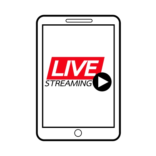 Live Streaming online sign vector design