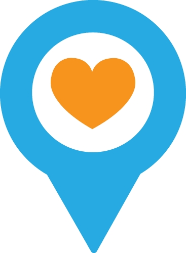 Location pin icon sign symbol design