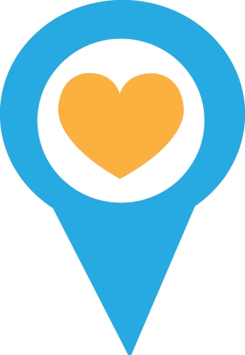 Location pin icon sign symbol design