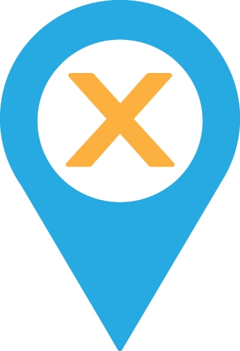 Location pin icon sign symbol design