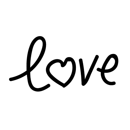 Love handmade calligraphy hand lettering