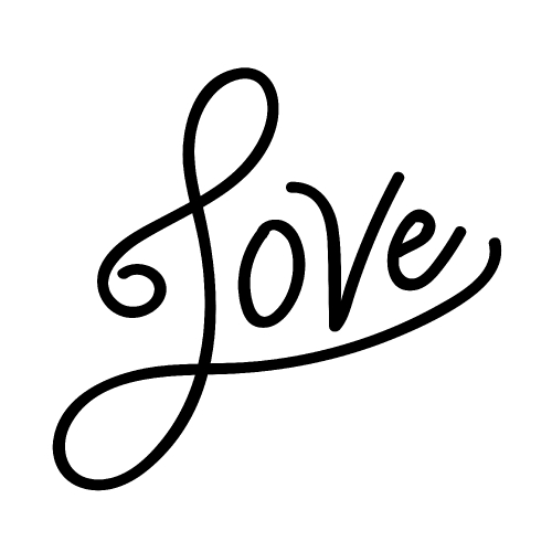 Love handmade calligraphy hand lettering