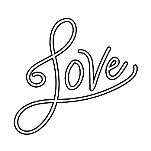 Love handmade calligraphy hand lettering