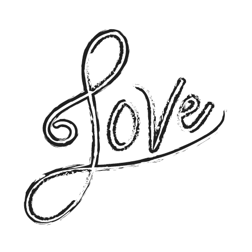 Love handmade calligraphy hand lettering