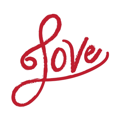 Love handmade calligraphy hand lettering