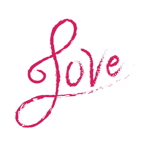 Love handmade calligraphy hand lettering