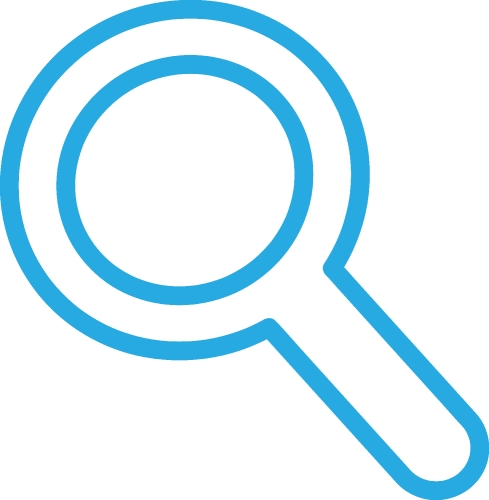 Magnifying glass sign  search icon