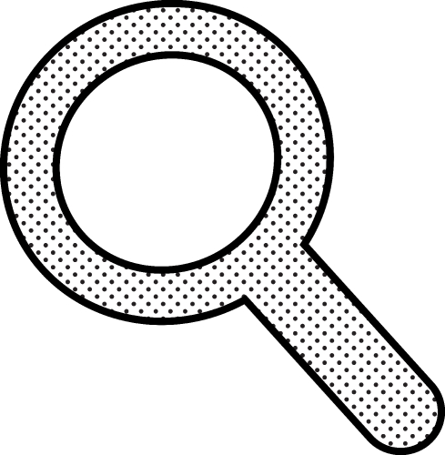 Magnifying glass sign  search icon