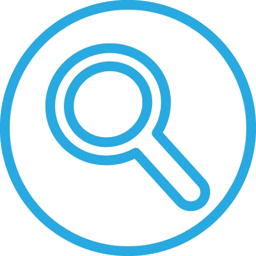 Magnifying glass sign  search icon