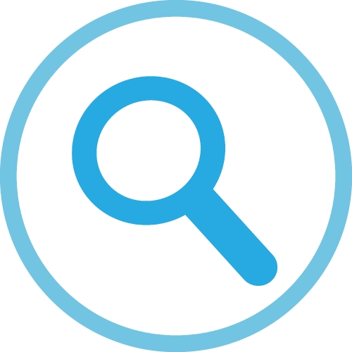 Magnifying glass sign  search icon