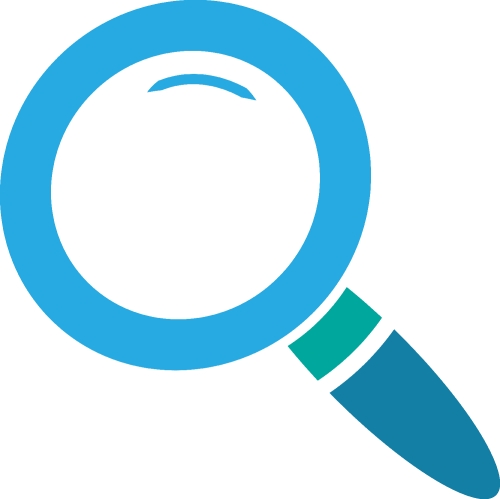 Magnifying glass sign  search icon