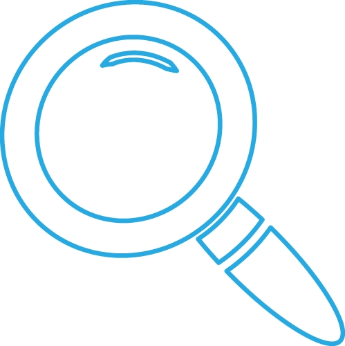 Magnifying glass sign  search icon